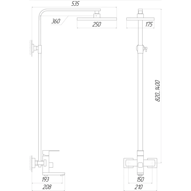 Душова система GLOBUS LUX SICILIA VAN-SBQ-SH-04-BB