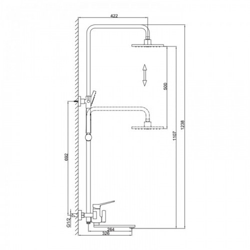 Душова система FRAP F2462 чорна
